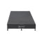 Mattress Base Queen Size Solid Wooden Slat Black With Removable Cover