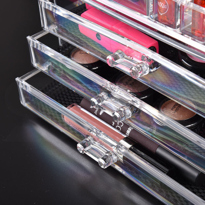 Cosmetic 10 Drawer Makeup Organizer Storage Jewellery Box Acrylic