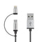 Mbeat 1M Lightning And Micro Usb Data Cable 2 In 1 Mfi Certified