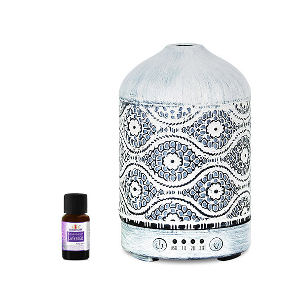 mbeat Activiva Metal Essential Oil And Aroma Diffuser Vintage White