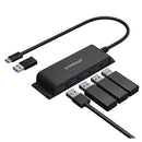 mbeat Mountable 4 Port Usb A Usb C Adapter Hub 60Cm
