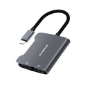 mbeat Tough Link Usb C To Dual 4K Hdmi Adapter Space Grey