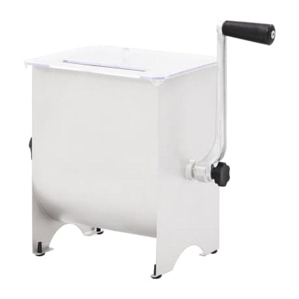 Manual Meat Mixer With Lid Silver Stainless Steel