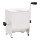 Manual Meat Mixer With Lid Silver Stainless Steel