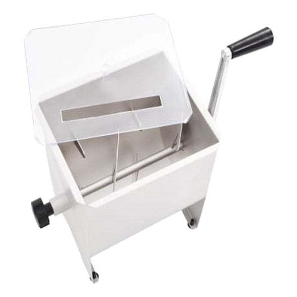 Manual Meat Mixer With Lid Silver Stainless Steel