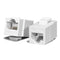 Serveredge Universal Cat6A Utp Rj45 Modular Keystone Coupler White