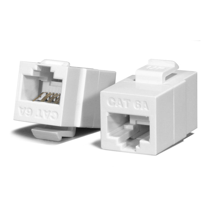 Serveredge Universal Cat6A Utp Rj45 Modular Keystone Coupler White