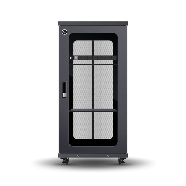 Serveredge 27Ru Fully Assembled Free Standing Server Cabinet Mesh