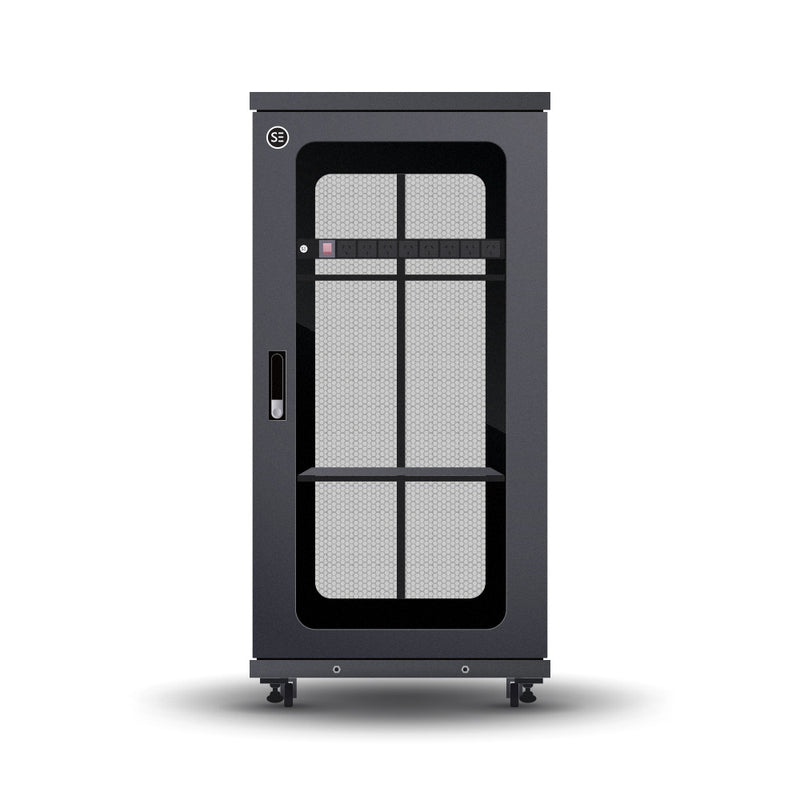 Serveredge 27Ru Fully Assembled Free Standing Server Cabinet Mesh