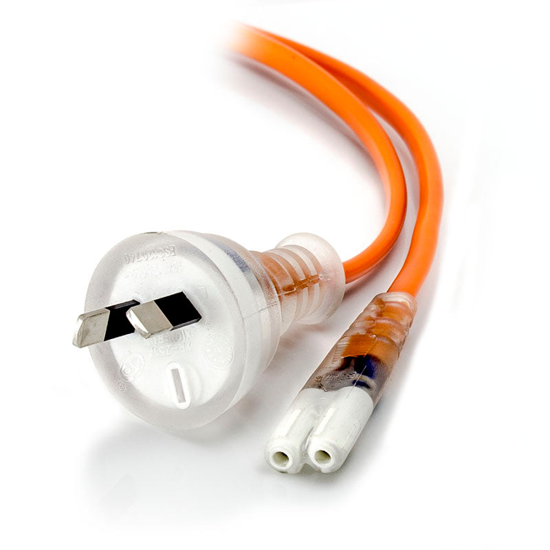ALOGIC 1m Power Cord - 2 Pin Aus (M) - IEC C7 -Medical Appliance power Cord (Class2)