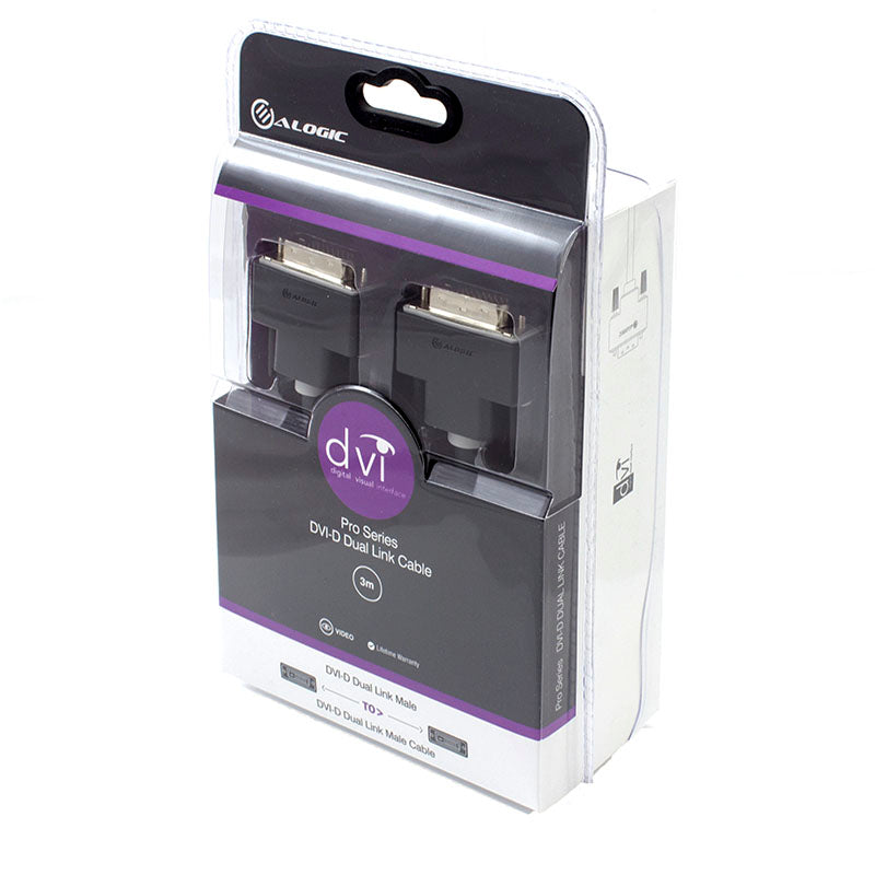 Alogic 3M Dvi D Dual Link Digital Video Cable Male To Male