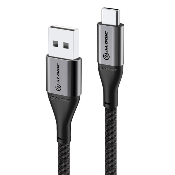 ALOGIC Super Ultra USB 2.0 USB-C to USB-A Cable - 30cm - 3A/480Mbps – Space Grey