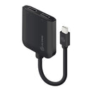 Alogic Mini Display Port To Dual Display Port 2 Adapter 4K 30 Hz