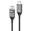 Ultra Displayport To Hdmi Cable Male To Male 2M 4K 60Hz Space Grey