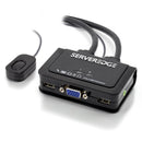 Serveredge 2 Port Usb Vga Cable Kvm Switch With Audio And Remote