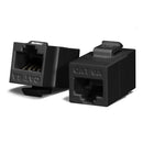 Serveredge Universal Cat6A Utp Rj45 Modular Keystone Coupler Black