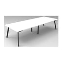 Meeting Table Natural White And Black 3200X1200X730Mm