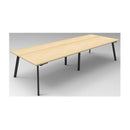 Meeting Table Natural Oak And Black 3200X1200X730Mm