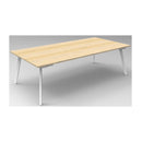 Meeting Table Natural Oak And White 2400X1200X730Mm