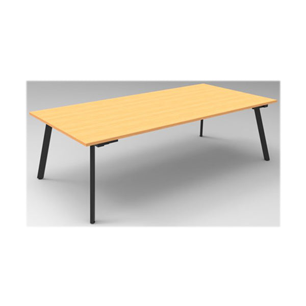 Meeting Table Beech And Black 2400X1200X730Mm