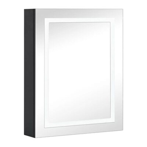 Led Bathroom Mirror Cabinet Anthracite 50X13X70 Cm