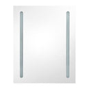 Led Bathroom Mirror Cabinet 50X13X70 Cm White And Silver