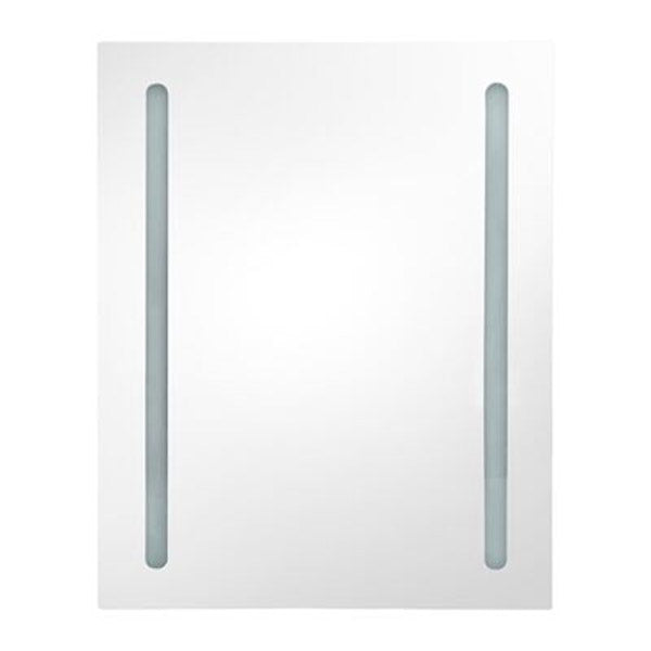 Led Bathroom Mirror 50X13X70 Cm White And Silver Simply Wholesale
