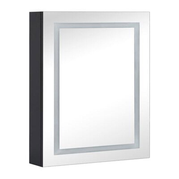 Led Bathroom Mirror Cabinet Anthracite 50X13X70 Cm