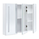 Led Bathroom Mirror Cabinet 89X14X62 Cm White And Silver