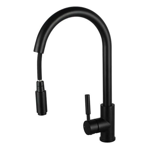 Kitchen Sink Mixer Tap Swivel Gooseneck Pull Out Laundry