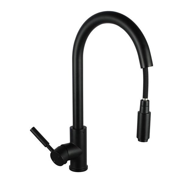 Kitchen Sink Mixer Tap Swivel Gooseneck Pull Out Laundry