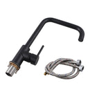 Goonseneck Kitchen Mixer Tap Swivel Spout Laundry Sink Faucets Black