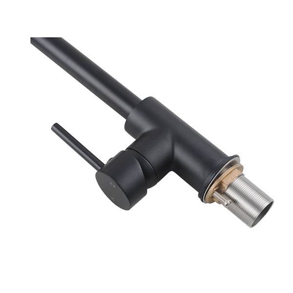 Goonseneck Kitchen Mixer Tap Swivel Spout Laundry Sink Faucets Black