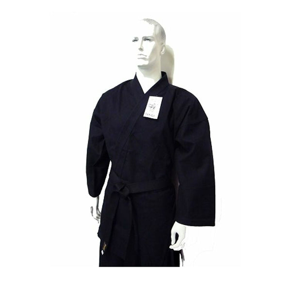 Yamasaki Gold Deluxe Brushed Canvas Karate Uniform Black 14 Oz