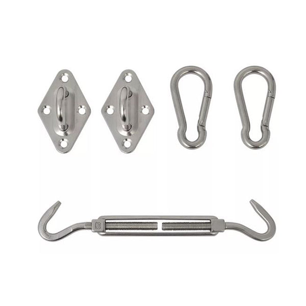 Five Piece Sunshade Sail Mounting Kit Stainless Steel