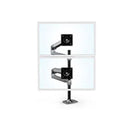 Ergotron Lx Dual Stacking Arm Tall Pole Black Accents Polished