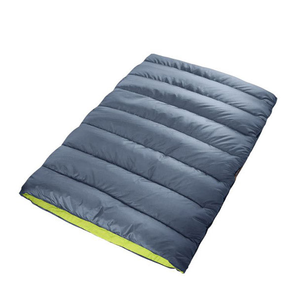 Double Sleeping Bag Outdoor Camping Hiking Thermal Green And Grey