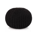 Hand Knitted Pouffe Cotton 50X35 Cm