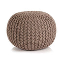Hand Knitted Pouffe Cotton 50X35 Cm