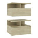Floating Nightstands 2 Pcs Sonoma Oak 40X31X27 Cm Chipboard