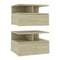 Floating Nightstands 2 Pcs Sonoma Oak 40X31X27 Cm Chipboard