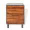 Nightstand Concrete Solid Acacia Wood 40 X 30 X 50 Cm
