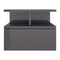 Floating Nightstands 2 Pcs High Gloss Grey 40X31X27 Cm Chipboard