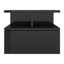 Floating Nightstands 2 Pcs High Gloss Black 40X31X27 Cm Chipboard