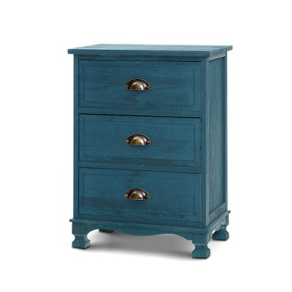 Bedside Tables Drawers Side Table Cabinet Vintage Storage Nightstand