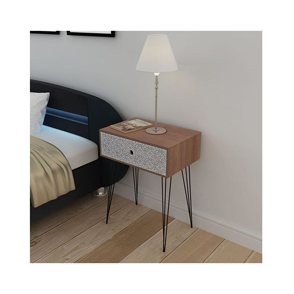 Nightstands With Drawer 2 Pcs Brown