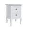 Nightstands 4 Pcs With 2 Drawers Mdf White