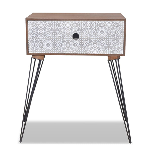 Nightstands With Drawer 2 Pcs Brown