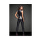 Sleeveless Power Wetlook Overall With Lace