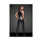 Sleeveless Power Wetlook Overall With Lace